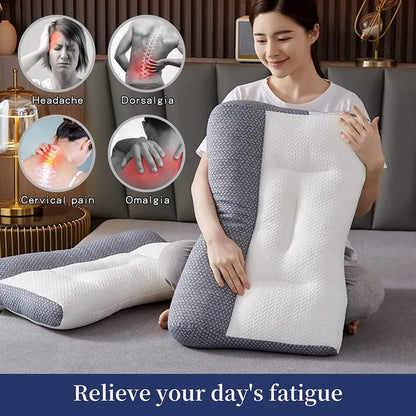 Almohada: la única almohada viscoelástica del mercado con soporte para la curvatura del cuello.