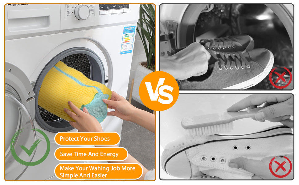 🧼 Bolsas para Lavar Zapatillas en Lavadora (Pack de 2) – Amarillo