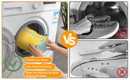 🧼 Bolsas para Lavar Zapatillas en Lavadora (Pack de 2) – Amarillo