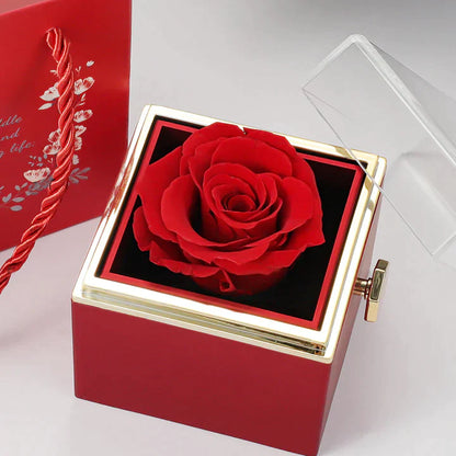 Rosa Eterna | Flor Auténtica y Collar de Regalo