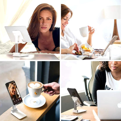 Soporte Plegable Universal para Móviles y Tabletas, Ajustable para iPhone, iPad y Otros Dispositivos