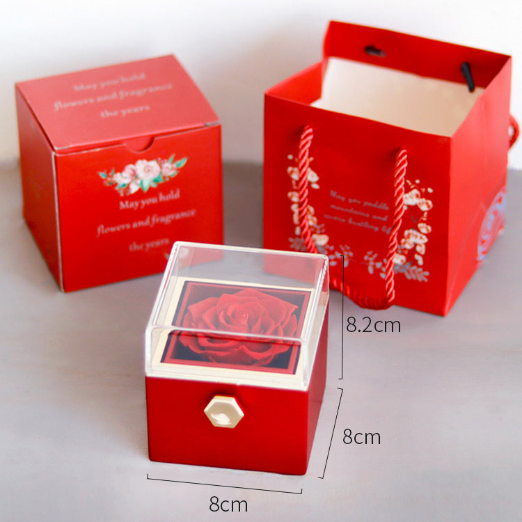 Rosa Eterna | Flor Auténtica y Collar de Regalo