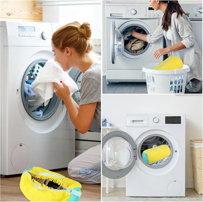🧼 Bolsas para Lavar Zapatillas en Lavadora (Pack de 2) – Amarillo