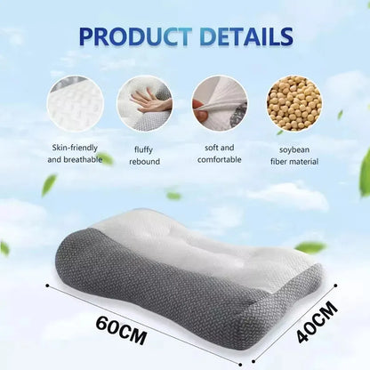 Almohada: la única almohada viscoelástica del mercado con soporte para la curvatura del cuello.