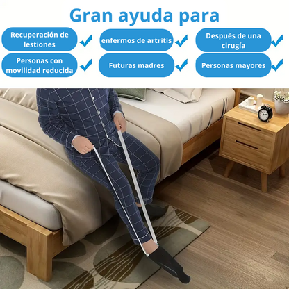 SockEase: Kit Fácil De Poner Y Quitar Calcetines Y Sacar Zapatos, Sin Dolor Sin Doblarse, Estirarse O Apretar