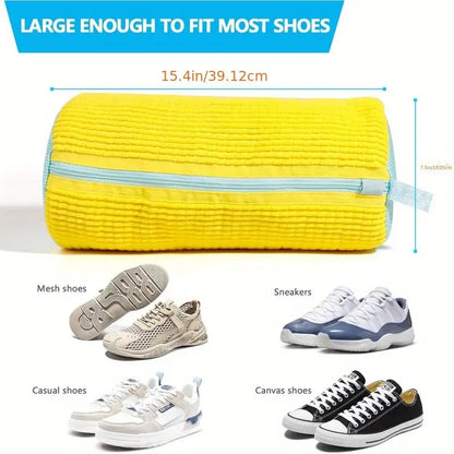 🧼 Bolsas para Lavar Zapatillas en Lavadora (Pack de 2) – Amarillo